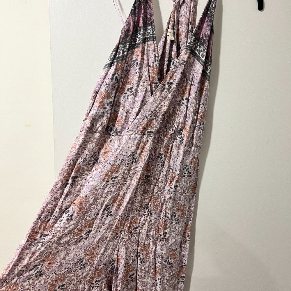 🌸 Cotton Candy LA Floral Boho Jumpsuit - Size L (Fits M/L) 🌸 - Picture 4 of 10